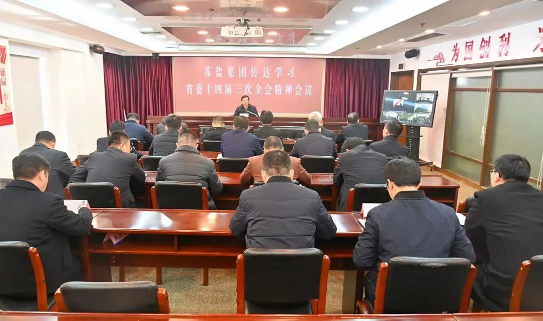 赏金国际集团召开领导干部会议专题传达学习省委十四届三次全会精神